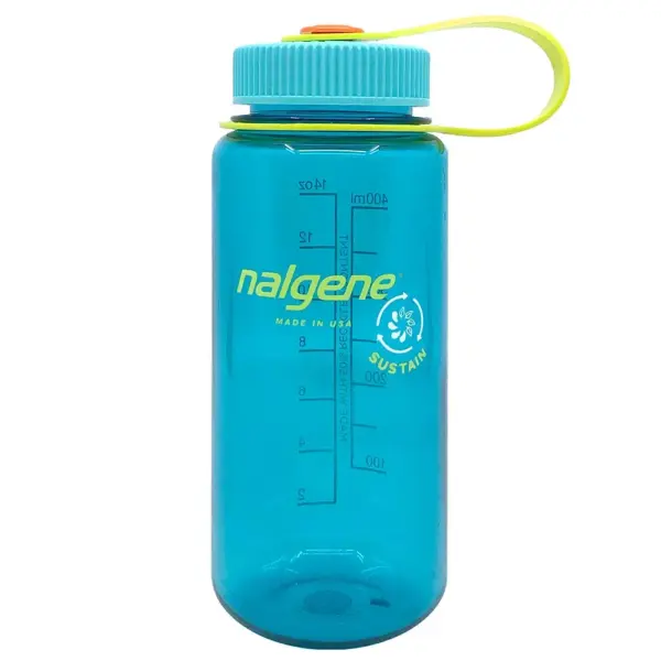 Nalgene Trinkflasche "WH Sustain" ( zu 50 % aus zertifizierten recycelten Materialien ) 0,5 Liter, cerulean - Gravur möglich