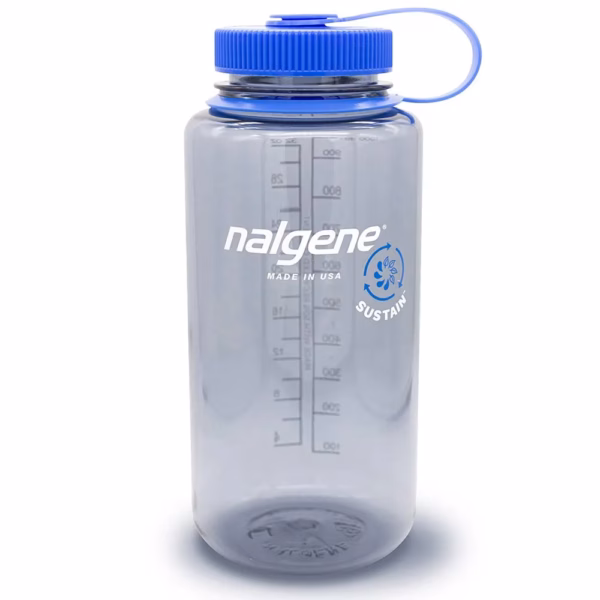 Nalgene Trinkflasche 'Weithals Sustain' - 1 L, grau - Gravur möglich