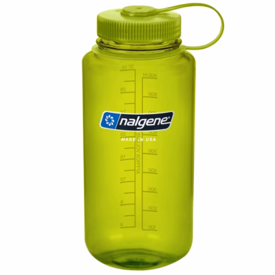 Nalgene Trinkflasche Weithals Sustain, 1 Liter, hellgrün - Gravur möglich