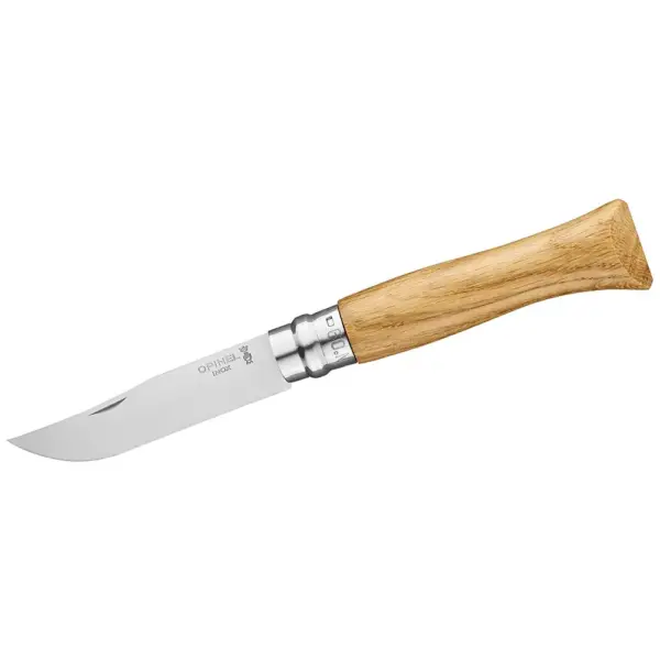 Opinel Taschenmesser No 09, rostfrei, Eichenholz - Gravur möglich
