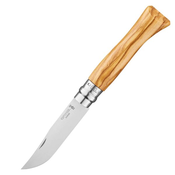 Opinel No 09 Messer rostfrei Olivenholz - Gravur möglich - ( Klinge )