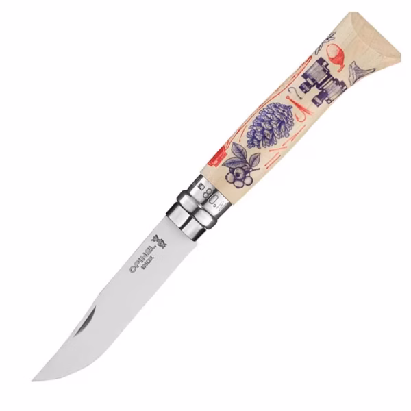 OPINEL Taschenmesser No 08 Edition ESCAPADE BIVOUAC - Gravur ( Klinge ) möglich