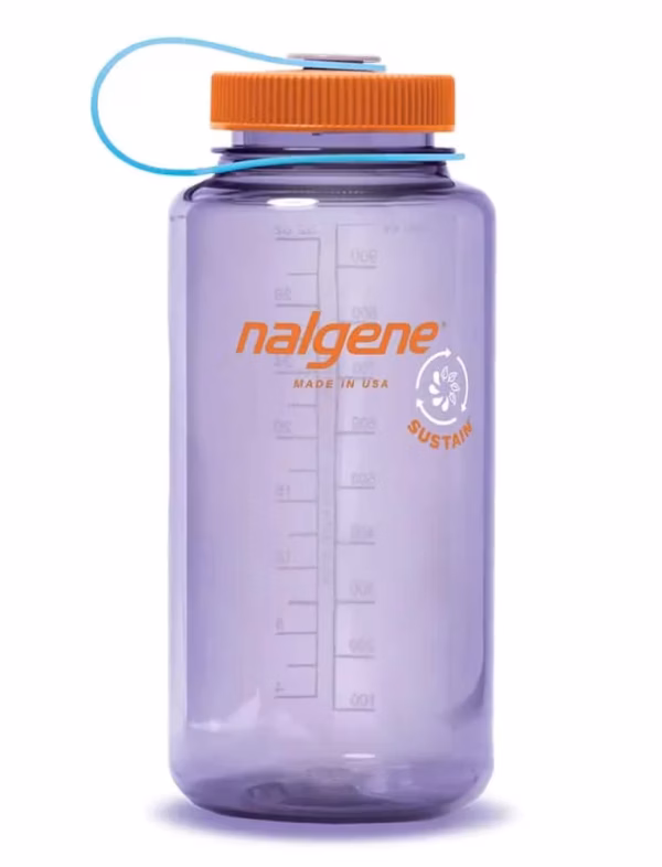 Nalgene Trinkflasche "Weithals Sustain" ( zu 50 % aus zertifizierten recycelten Materialien ) - 1 Liter, amethyst - Gravur möglich
