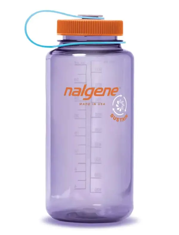 Nalgene Trinkflasche "Weithals Sustain" ( zu 50 % aus zertifizierten recycelten Materialien ) - 1 Liter, amethyst - Gravur möglich