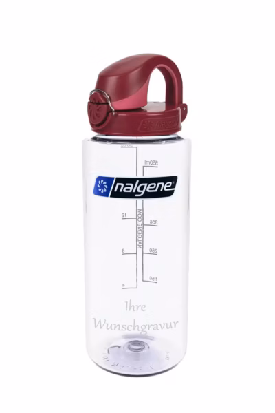 Nalgene Trinkflasche Atlantis transparent rot - Gravur möglich