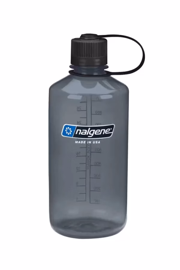 Nalgene Trinkflasche ‘EH Sustain’ ( zu 50 % aus zertifizierten recycelten Materialien ) –  1 L grau, Gravur möglich