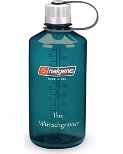 Nalgene Trinkflasche ‘EH Sustain’ ( zu 50 % aus zertifizierten recycelten Materialien ) –  1 L trout grün, Gravur möglich