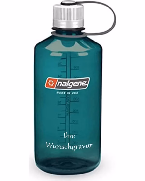Nalgene Trinkflasche ‘EH Sustain’ ( zu 50 % aus zertifizierten recycelten Materialien ) –  1 L trout grün, Gravur möglich