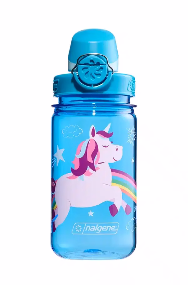 Nalgene Kinderflasche 'OTF Kids Sustain' ( zu 50 % aus zertifizierten recycelten Materialien ) 350 ml, blau Einhorn