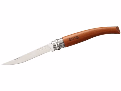 Opinel Taschenmesser No 10, Slim-Line, rostfrei, Padouk - Gravur möglich