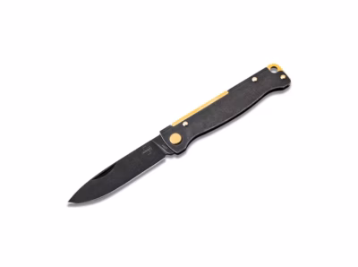 Böker Plus Atlas Black Stonewash Brass - Gravur möglich -