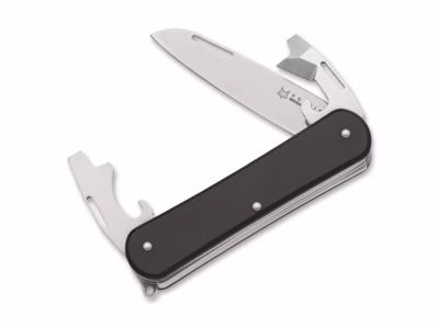 Fox Knives Vulpis 130-3 Aluminum Black - Gravur am Griff möglich -