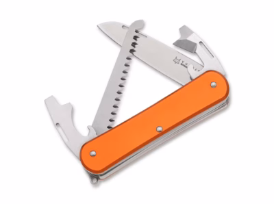 Fox Knives Vulpis 130-S4 Aluminum Orange - Gravur am Griff möglich -
