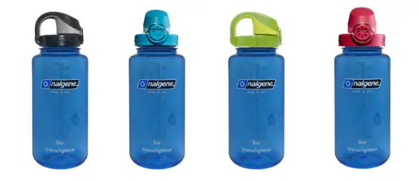 Nalgene Trinkflasche OTF Sustain, 1 Liter ( zu 50 % aus zertifizierten recycelten Materialien ) blau - Gravur möglich