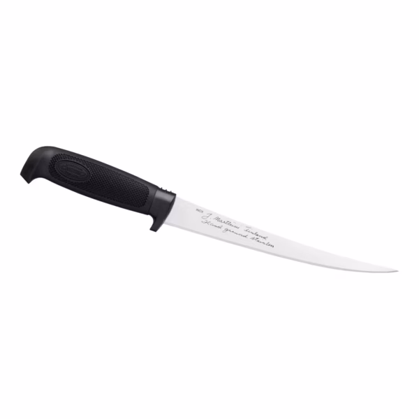 Marttiini Finnisches Filetiermesser 19 cm, schwarzer Griff - Gravur möglich