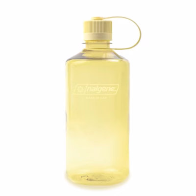 Nalgene Trinkflasche ‘EH Sustain’ ( zu 50 % aus zertifizierten recycelten Materialien ) –  1 Liter, butter - Gravur möglich