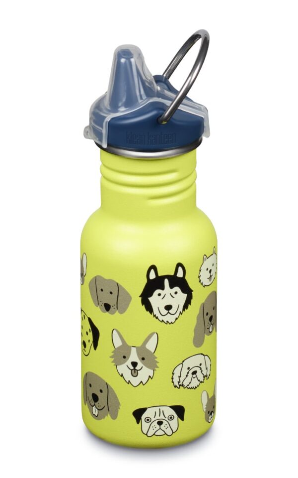 Klean Kanteen Trinkflasche Kid Classic (355 ml) - Sippy Cap - "Dogs" - Gravur möglich