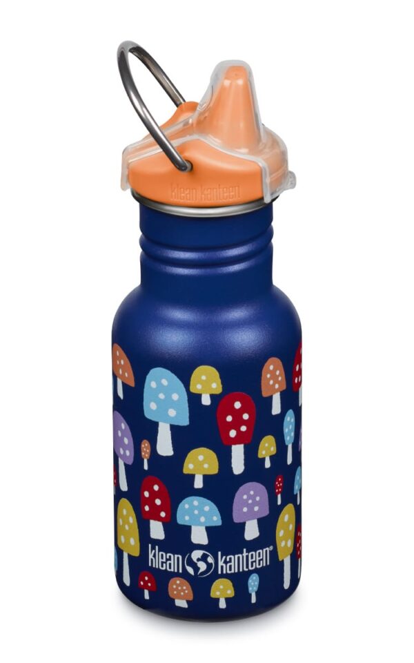 Klean Kanteen Trinkflasche Kid Classic (355 ml) - Sippy Cap - "Mushrooms" - Gravur möglich