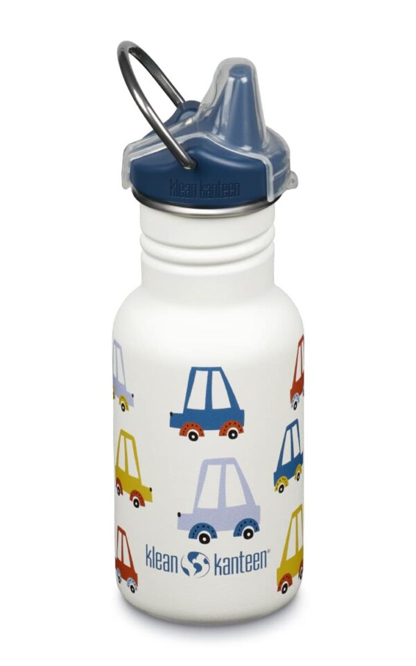 Klean Kanteen Trinkflasche Kid Classic (355 ml) - Sippy Cap - "Cars" - Gravur möglich