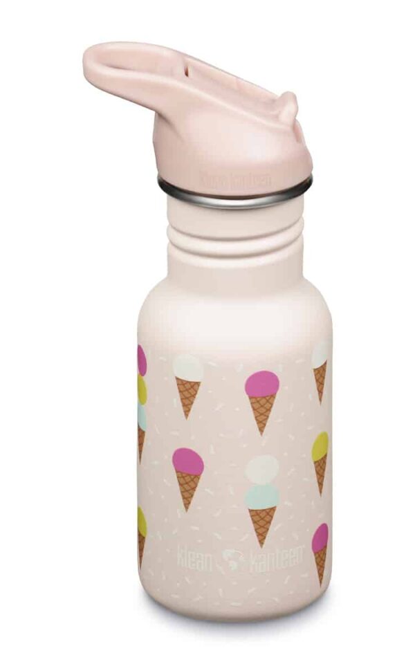 Klean Kanteen Trinkflasche Kid Classic (355 ml)  - Flip Sport Cap - Ice Cream - Gravur möglich