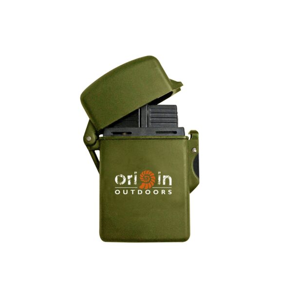 Origin Outdoors Sturmfeuerzeug 'Waterproof' grün