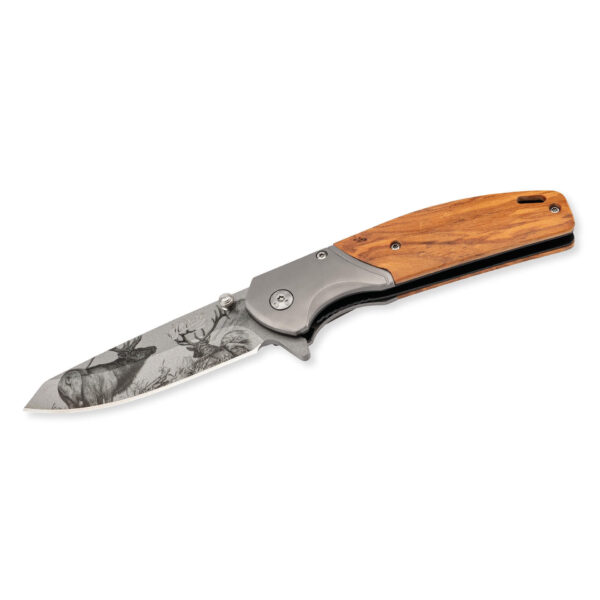 CJH Herbertz Einhandmesser, Olivenholz - Gravur auf dem Griff möglich