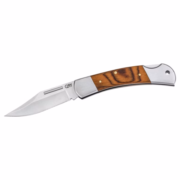 CJH Taschenmesser, Pakkaholz - Gravur möglich -
