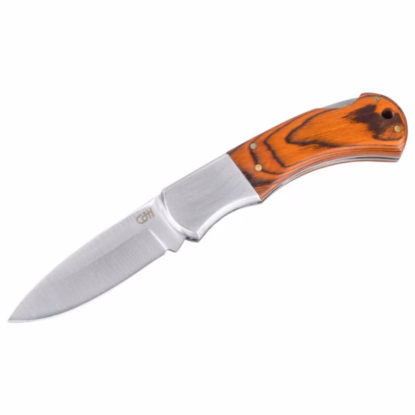 CJH Taschenmesser, Pakkaholz - Gravur möglich -