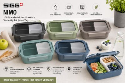 SIGG NIMO Lunchbox 1,3 Liter | verschiedene Farben - Namensgravur möglich