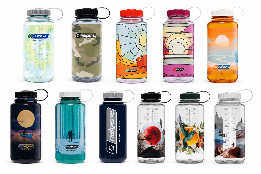 Nalgene Trinkflasche "Weithals Sustain" - 1 Liter, verschiedene Motive