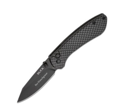 Buck Einhandmesser, Mini Sovereign, Kohlefaser BU-0743CFS - Gravur auf der Klinge möglich