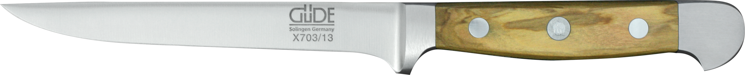 Güde Alpha Ausbeinmesser, flex – Olivenholz 13cm