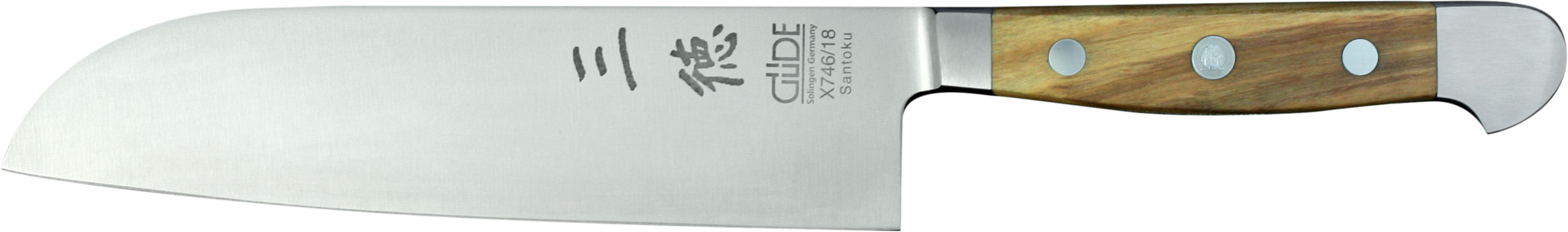 Güde Alpha Santokumesser 18cm, Olivenholz