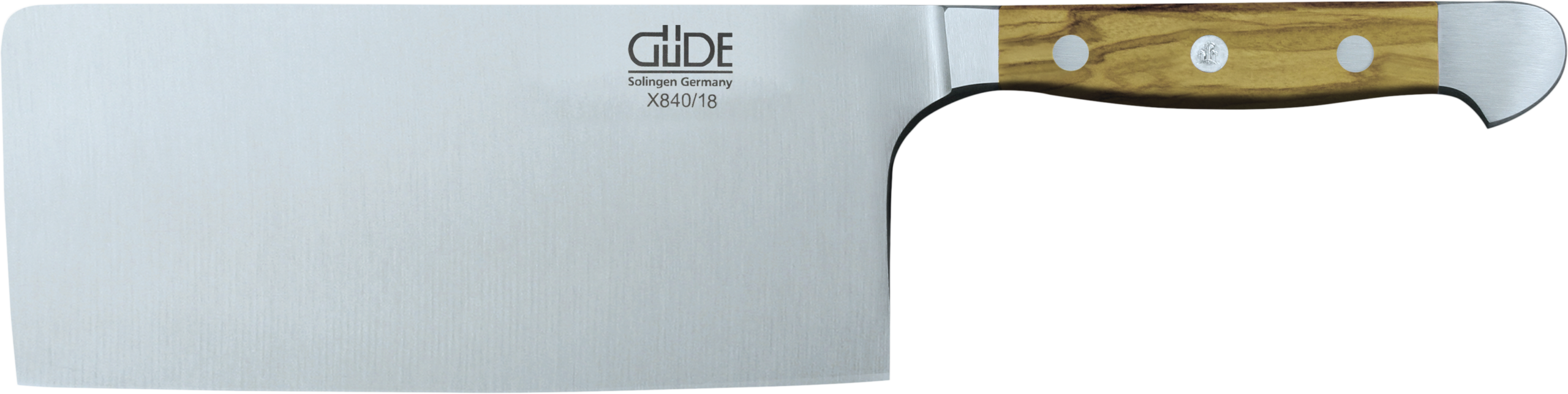 Güde Alpha Kochmesser, China-Form, Olivenholz