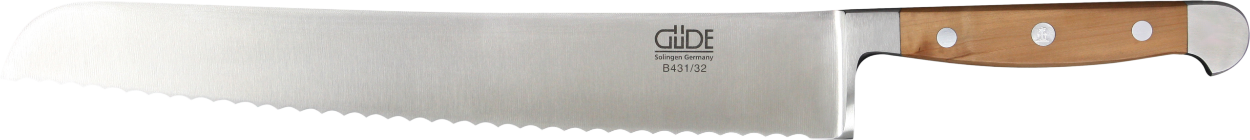 Brotmesser Güde Alpha Brotmesser Rechts und Linkshand, Birnenholz