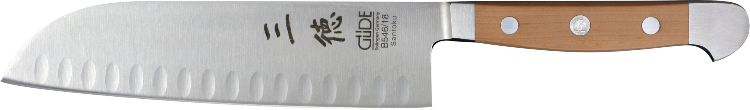 Güde Alpha Santoku (Kulle) 18cm, Birnenholz