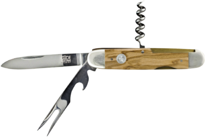 Güde Alpha Taschenmesser Olivenholz mit Pitchgabel